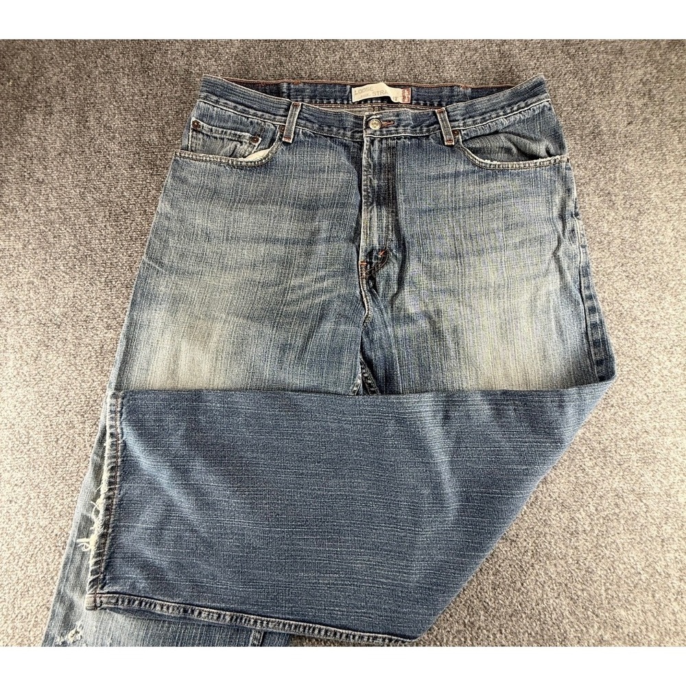 Levis 569 Loose Straight Jeans Mens 38x32 Blue Medium Wash Denim 100% Cotton